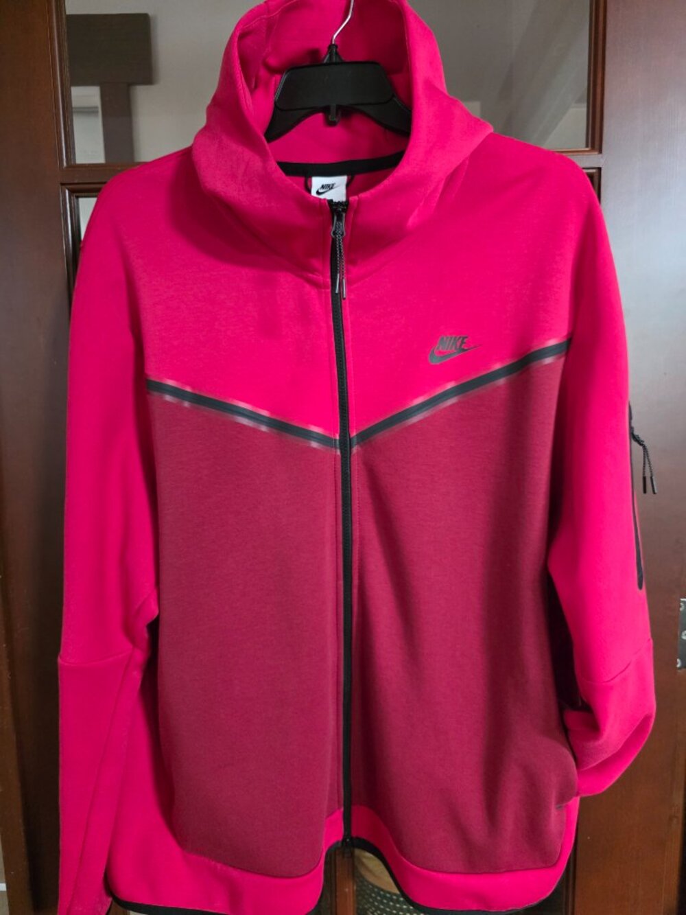 NIKE Tech Full  Zip with hood Red XXL